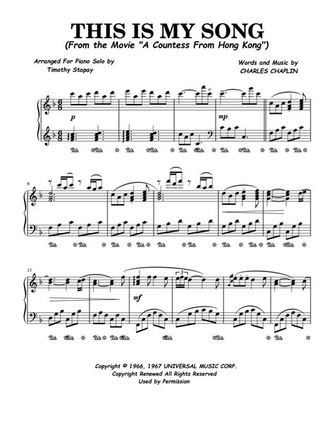 This Is My Song [Lyrics] .